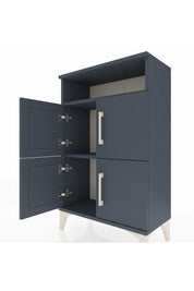 Arges Komodin Tek Raflı 4 Kapaklı 60x30x96 Antrasit-Antrasit