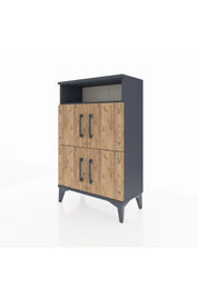 Arges Komodin Tek Raflı 4 Kapaklı 60x30x96 Antrasit-Çam