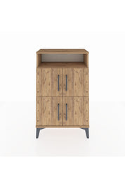 Arges Komodin Tek Raflı 4 Kapaklı 60x30x96 Çam-Çam