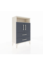 Arges Komodin 2 Raflı 2 Çekmeceli 2 Kapaklı 60x30x96 Aytaşı-Antrasit
