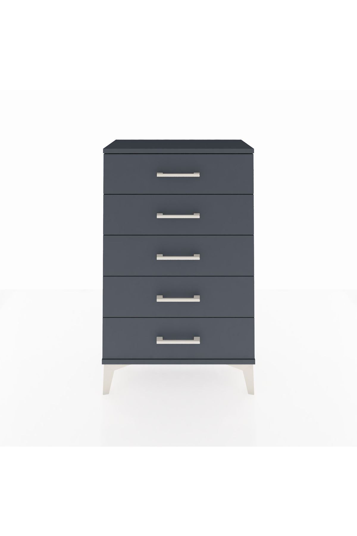 Arges Komodin 5 Çekmeceli 60x30x96 Antrasit-Antrasit