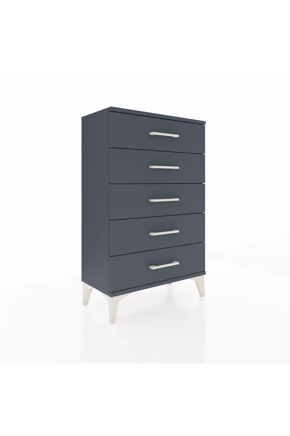 Arges Komodin 5 Çekmeceli 60x30x96 Antrasit-Antrasit