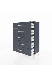 Arges Komodin 5 Çekmeceli 60x30x96 Antrasit-Antrasit