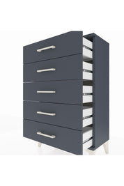 Arges Komodin 5 Çekmeceli 60x30x96 Antrasit-Antrasit