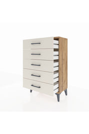 Arges Komodin 5 Çekmeceli 60x30x96 Çam-Aytaşı