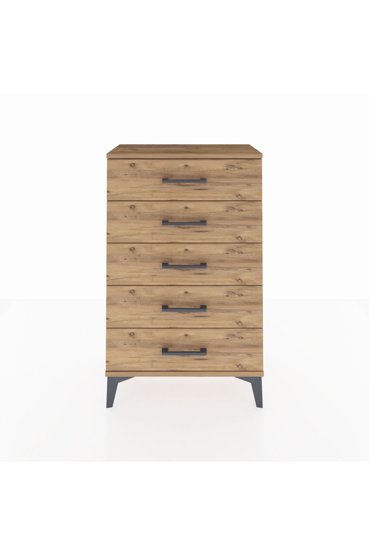 Arges Komodin 5 Çekmeceli 60x30x96 Çam-Çam