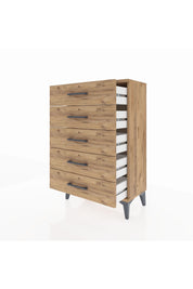 Arges Komodin 5 Çekmeceli 60x30x96 Çam-Çam