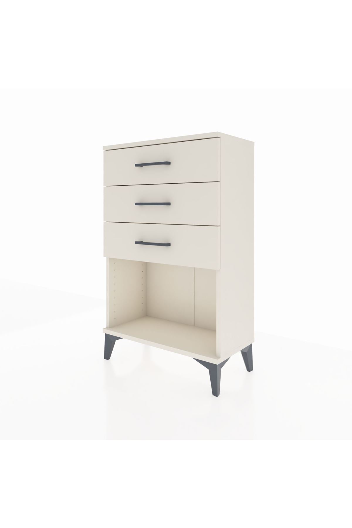 Arges Komodin 3 Çekmeceli 60x30x96 Aytaşı-Aytaşı