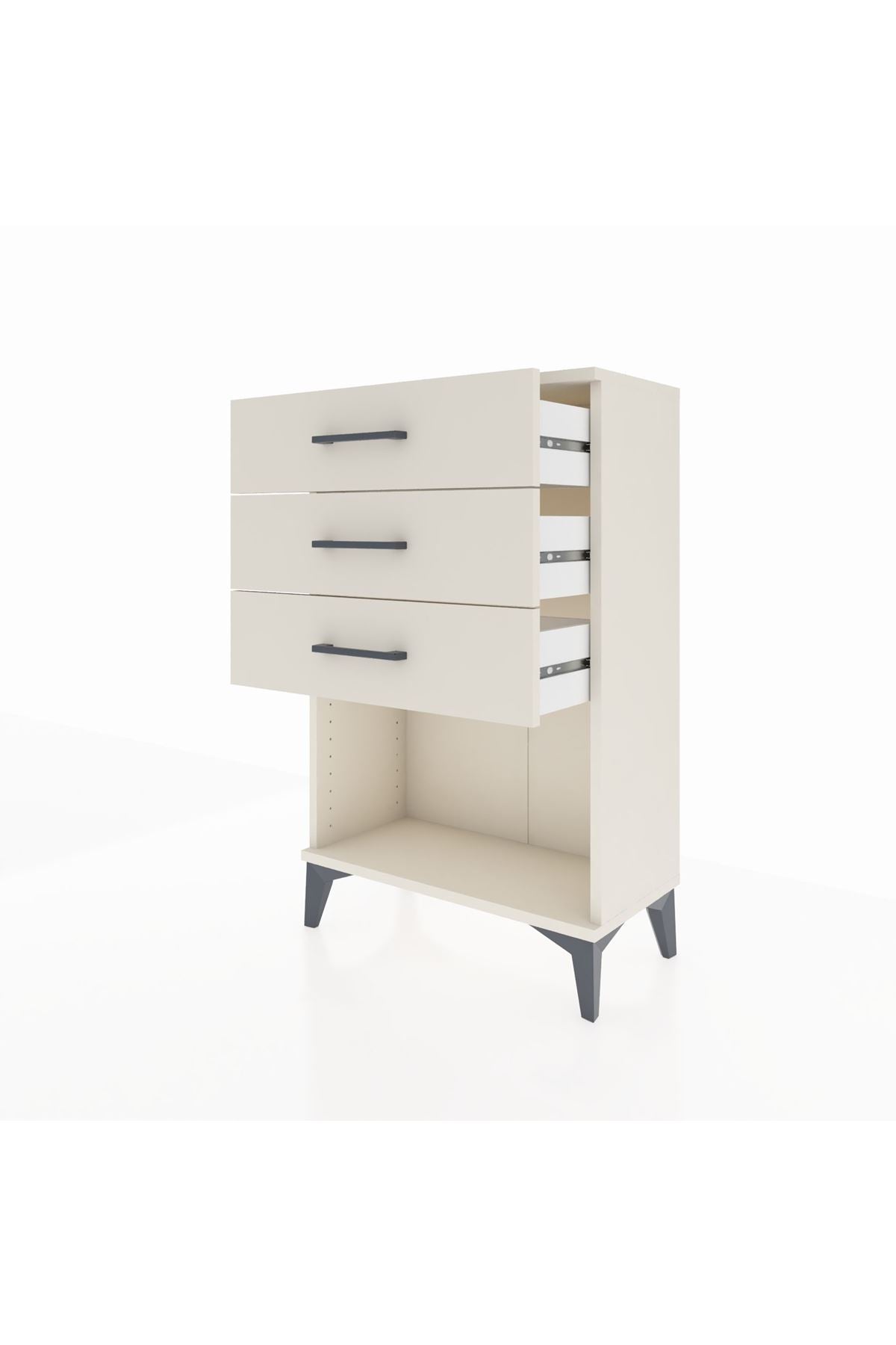 Arges Komodin 3 Çekmeceli 60x30x96 Aytaşı-Aytaşı