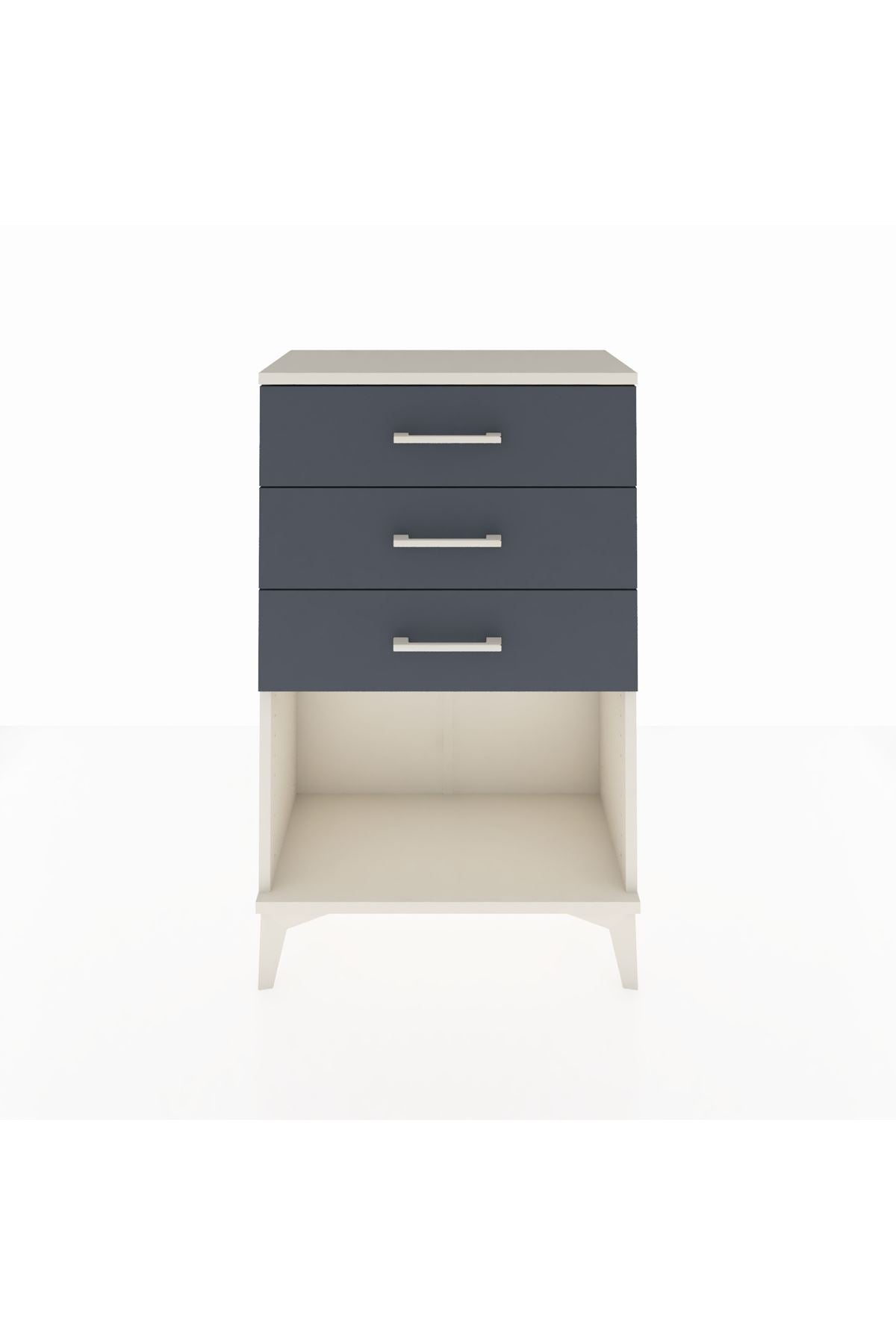 Arges Komodin 3 Çekmeceli 60x30x96 Aytaşı-Antrasit