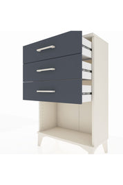 Arges Komodin 3 Çekmeceli 60x30x96 Aytaşı-Antrasit