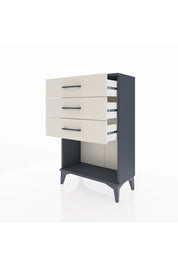 Arges Komodin 3 Çekmeceli 60x30x96 Antrasit-Aytaşı