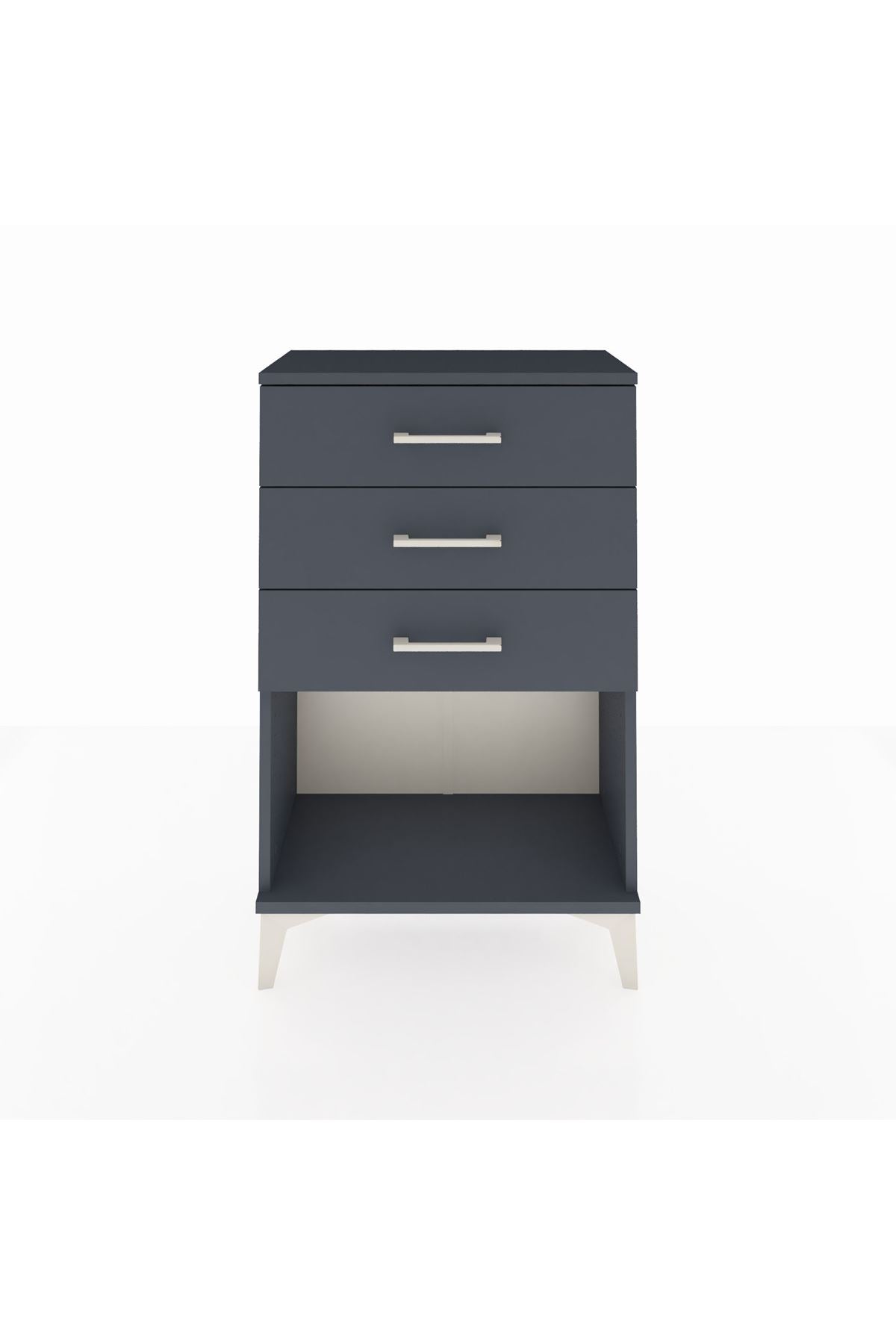 Arges Komodin 3 Çekmeceli 60x30x96 Antrasit-Antrasit