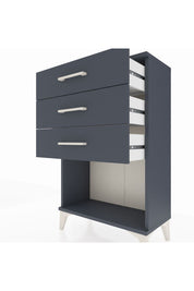 Arges Komodin 3 Çekmeceli 60x30x96 Antrasit-Antrasit