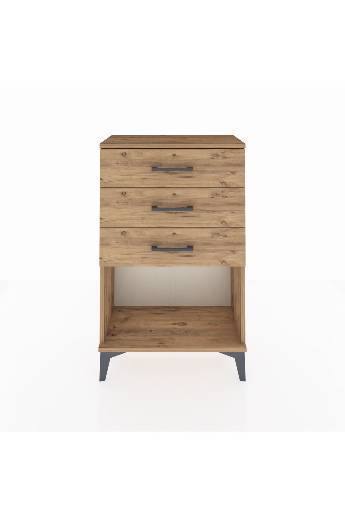 Arges Komodin 3 Çekmeceli 60x30x96 Çam-Çam