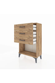 Arges Komodin 3 Çekmeceli 60x30x96 Çam-Çam