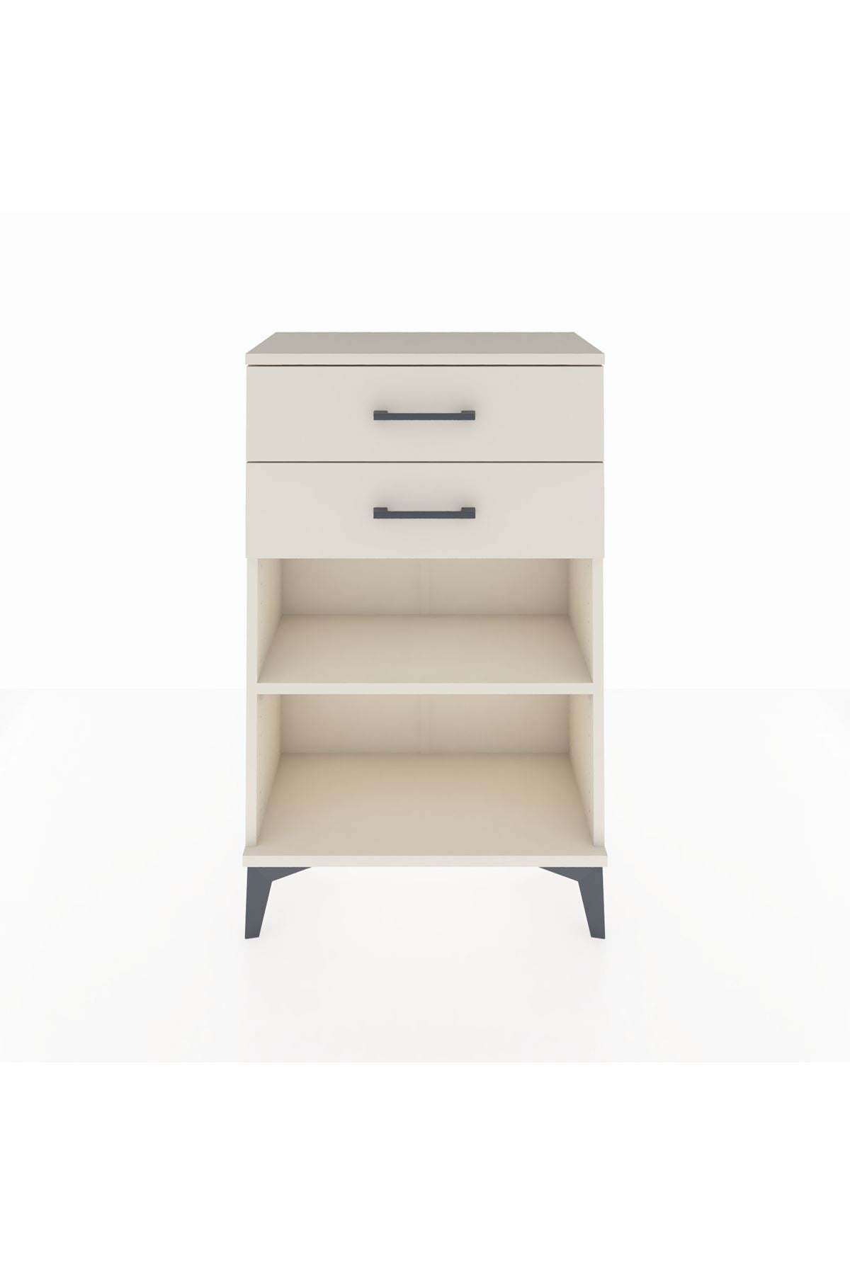 Arges Komodin Tek Raflı 2 Çekmeceli 60x30x96 Aytaşı-Aytaşı