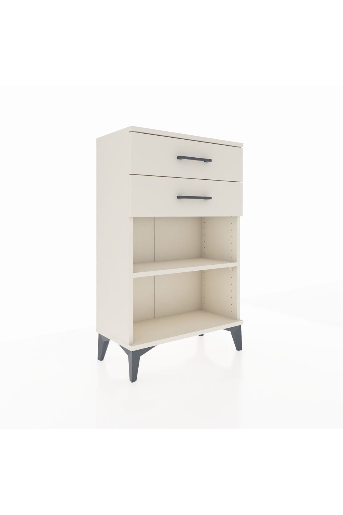 Arges Komodin Tek Raflı 2 Çekmeceli 60x30x96 Aytaşı-Aytaşı