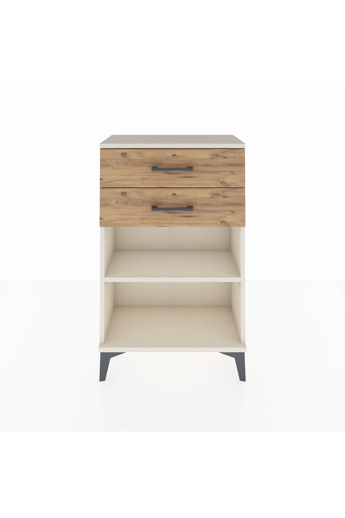Arges Komodin Tek Raflı 2 Çekmeceli 60x30x96 Aytaşı-Çam