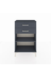 Arges Komodin Tek Raflı 2 Çekmeceli 60x30x96 Antrasit-Antrasit