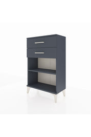 Arges Komodin Tek Raflı 2 Çekmeceli 60x30x96 Antrasit-Antrasit