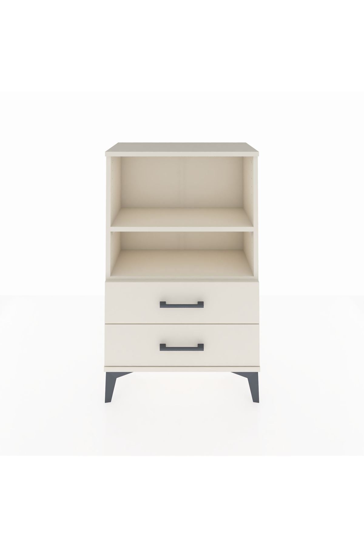 Arges Komodin 2 Raflı 2 Çekmeceli 60x30x96 Aytaşı-Aytaşı