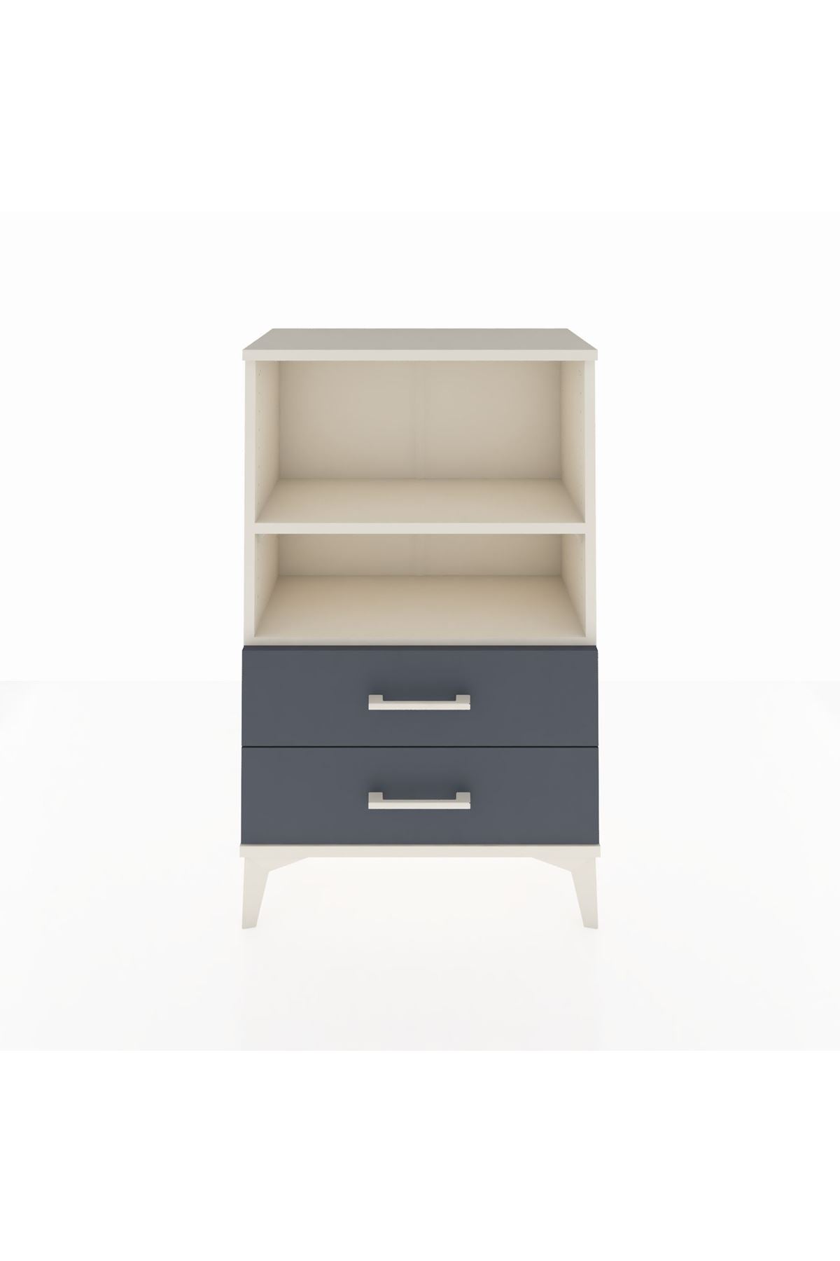 Arges Komodin 2 Raflı 2 Çekmeceli 60x30x96 Aytaşı-Antrasit