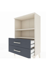 Arges Komodin 2 Raflı 2 Çekmeceli 60x30x96 Aytaşı-Antrasit