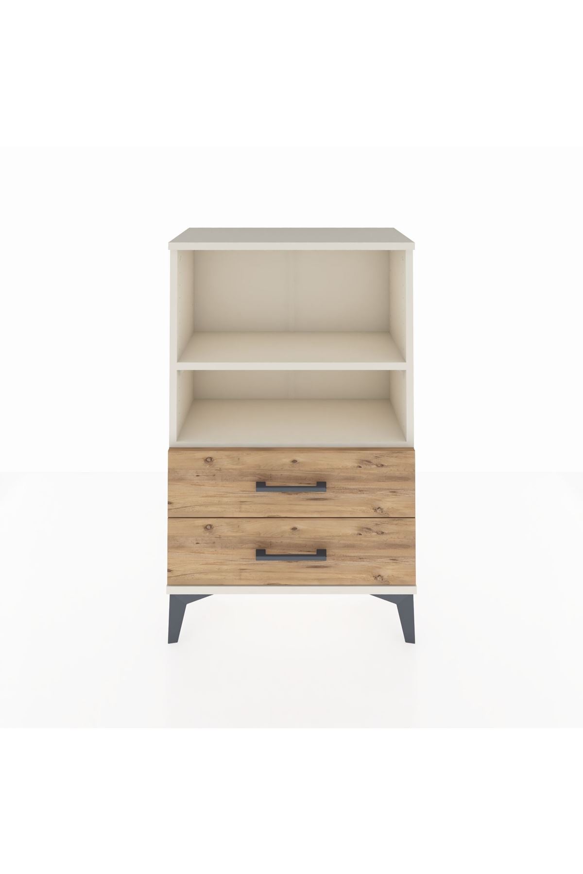 Arges Komodin 2 Raflı 2 Çekmeceli 60x30x96 Aytaşı-Çam