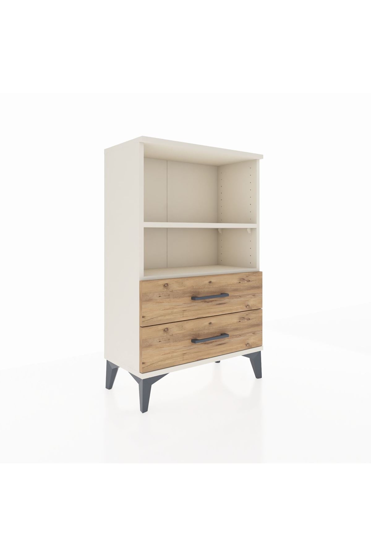 Arges Komodin 2 Raflı 2 Çekmeceli 60x30x96 Aytaşı-Çam