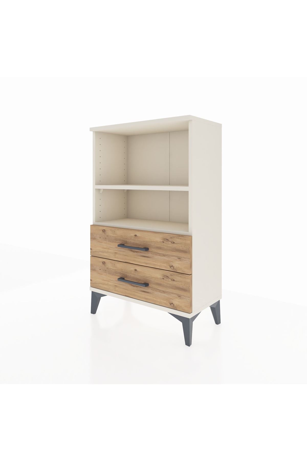 Arges Komodin 2 Raflı 2 Çekmeceli 60x30x96 Aytaşı-Çam