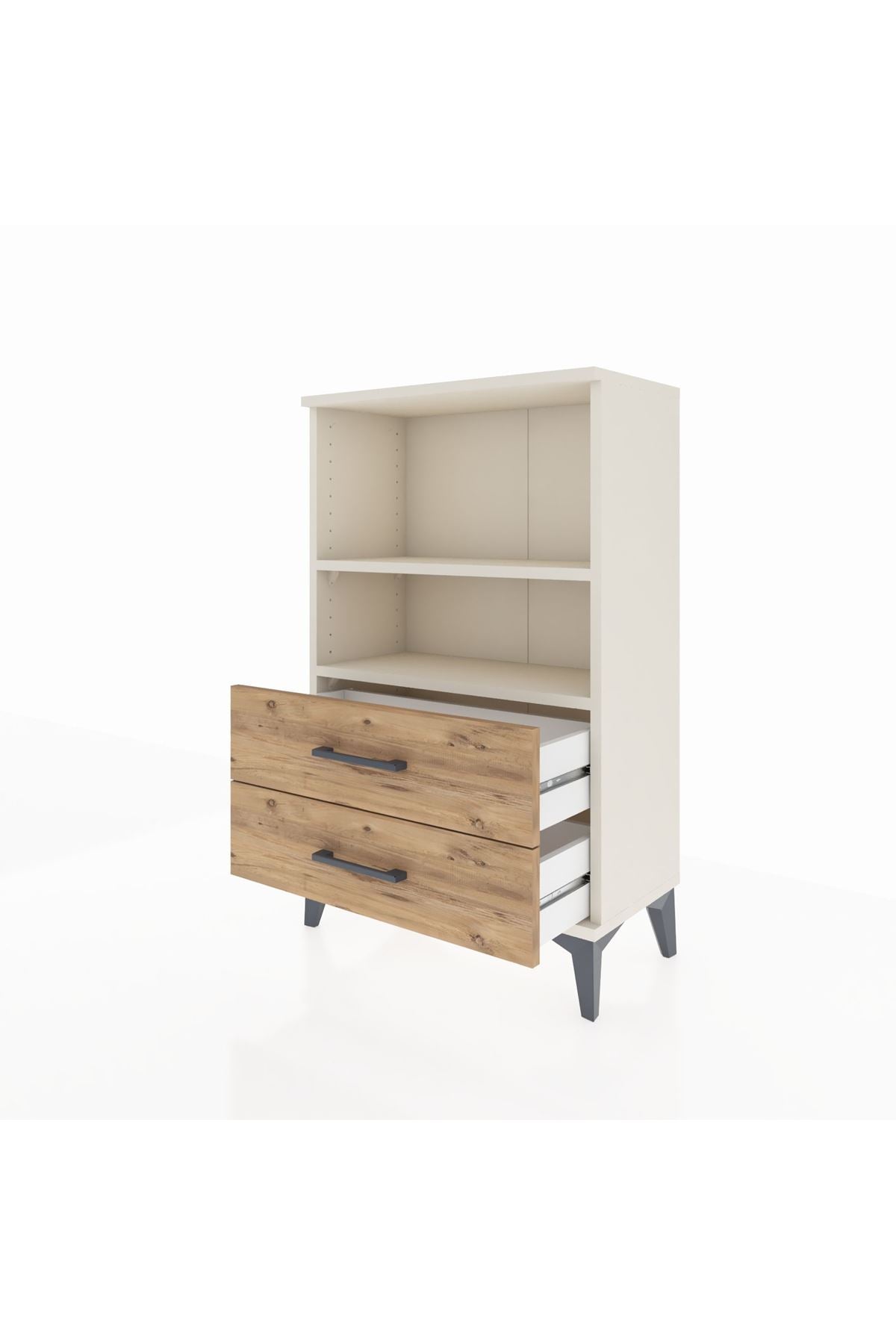 Arges Komodin 2 Raflı 2 Çekmeceli 60x30x96 Aytaşı-Çam