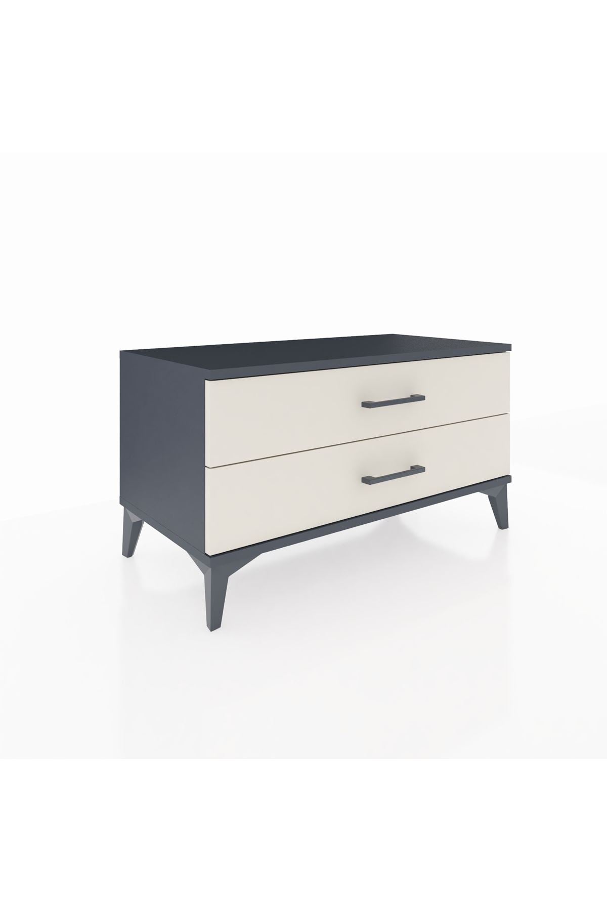 Hyperion Şifonyer 2 Çekmeceli 88x44x48 Antrasit-Aytaşı