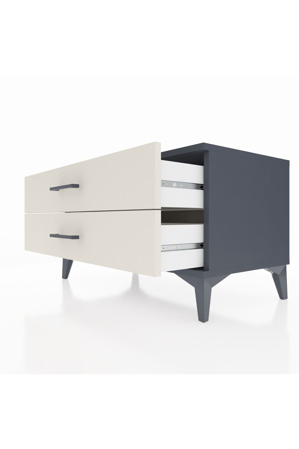 Hyperion Şifonyer 2 Çekmeceli 88x44x48 Antrasit-Aytaşı