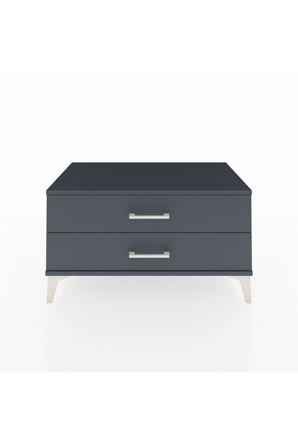 Hyperion Şifonyer 2 Çekmeceli 88x44x48 Antrasit-Antrasit