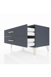 Hyperion Şifonyer 2 Çekmeceli 88x44x48 Antrasit-Antrasit