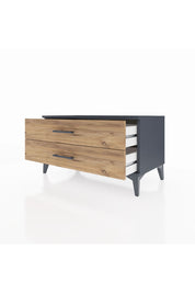 Hyperion Şifonyer 2 Çekmeceli 88x44x48 Antrasit-Çam