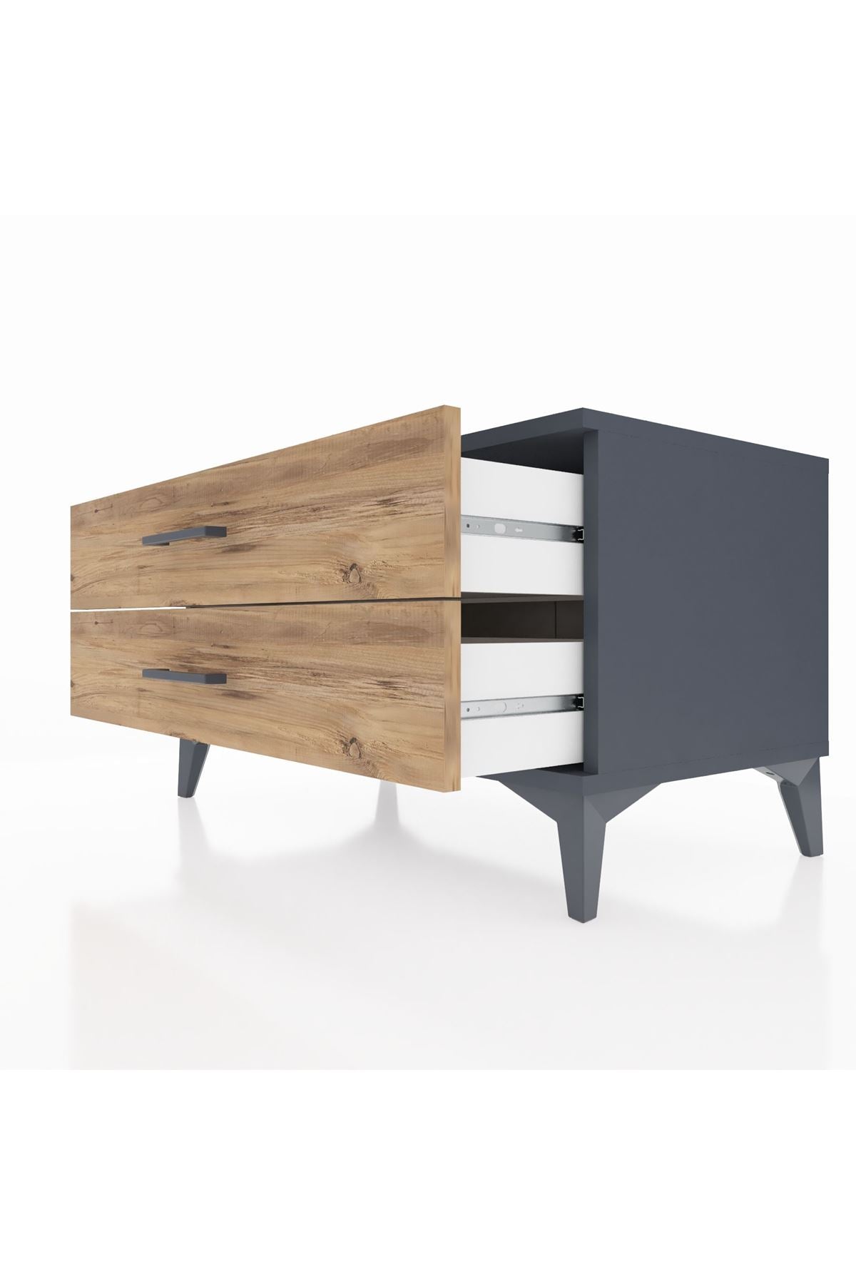 Hyperion Şifonyer 2 Çekmeceli 88x44x48 Antrasit-Çam