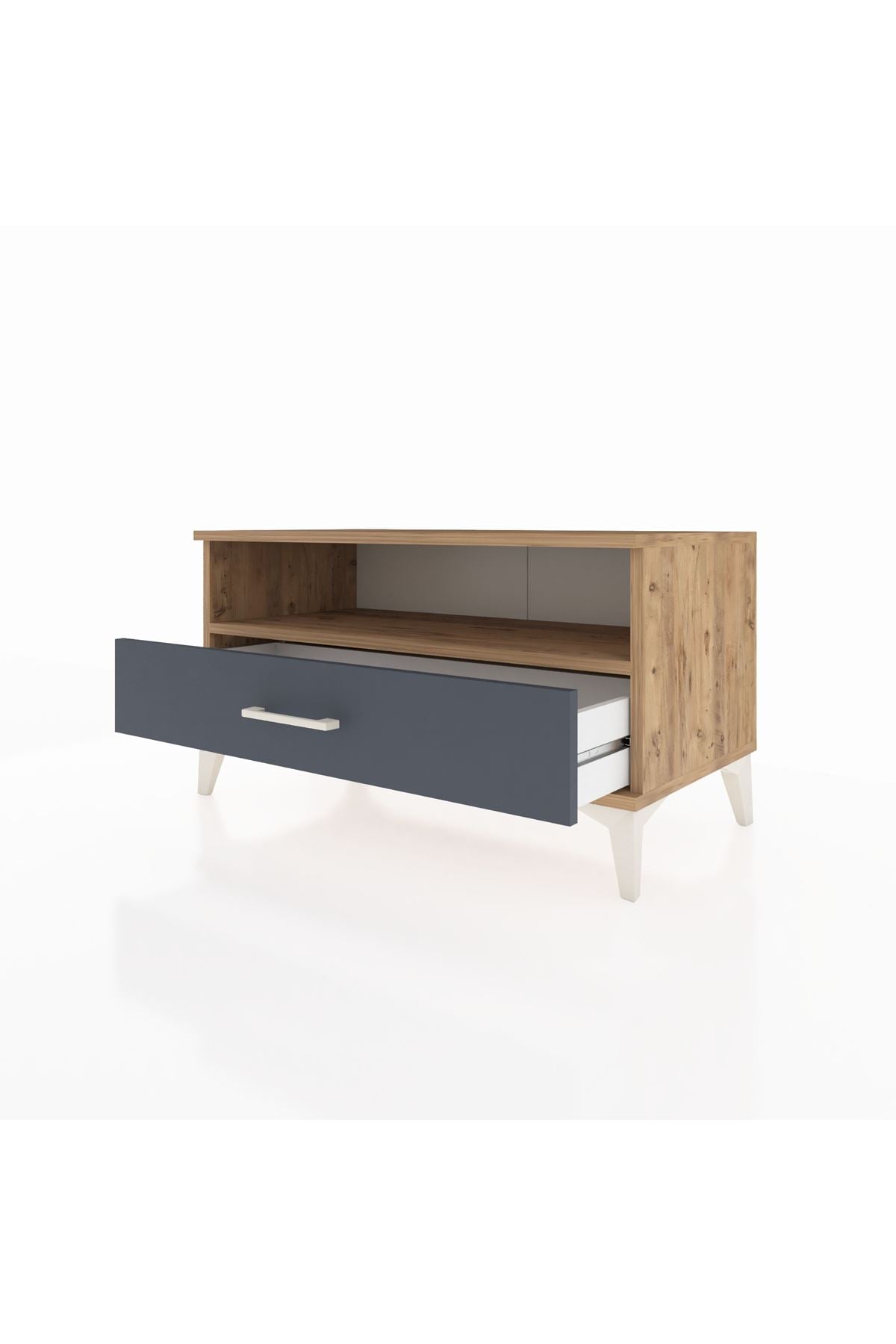 Hyperion Şifonyer Tek Raflı Tek Çekmeceli 88x44x48 Çam-Antrasit