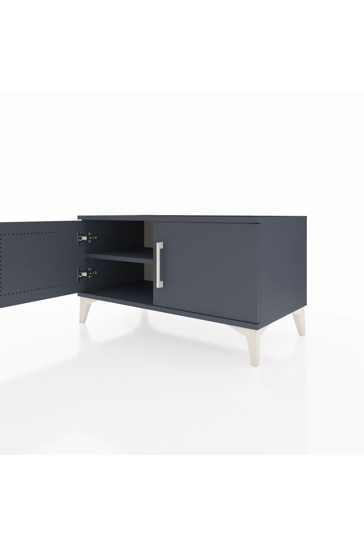 Hyperion Şifonyer Tek Raflı 2 Kapaklı 88x44x48 Antrasit-Antrasit