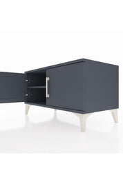 Hyperion Şifonyer Tek Raflı 2 Kapaklı 88x44x48 Antrasit-Antrasit