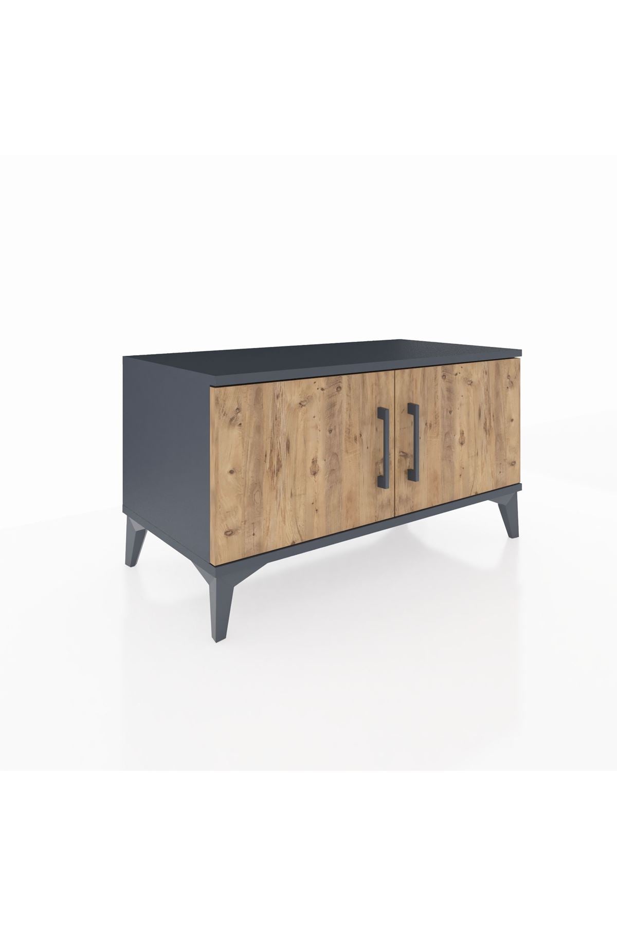 Hyperion Şifonyer Tek Raflı 2 Kapaklı 88x44x48 Antrasit-Çam