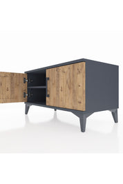 Hyperion Şifonyer Tek Raflı 2 Kapaklı 88x44x48 Antrasit-Çam