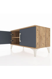 Hyperion Şifonyer Tek Raflı 2 Kapaklı 88x44x48 Çam-Antrasit