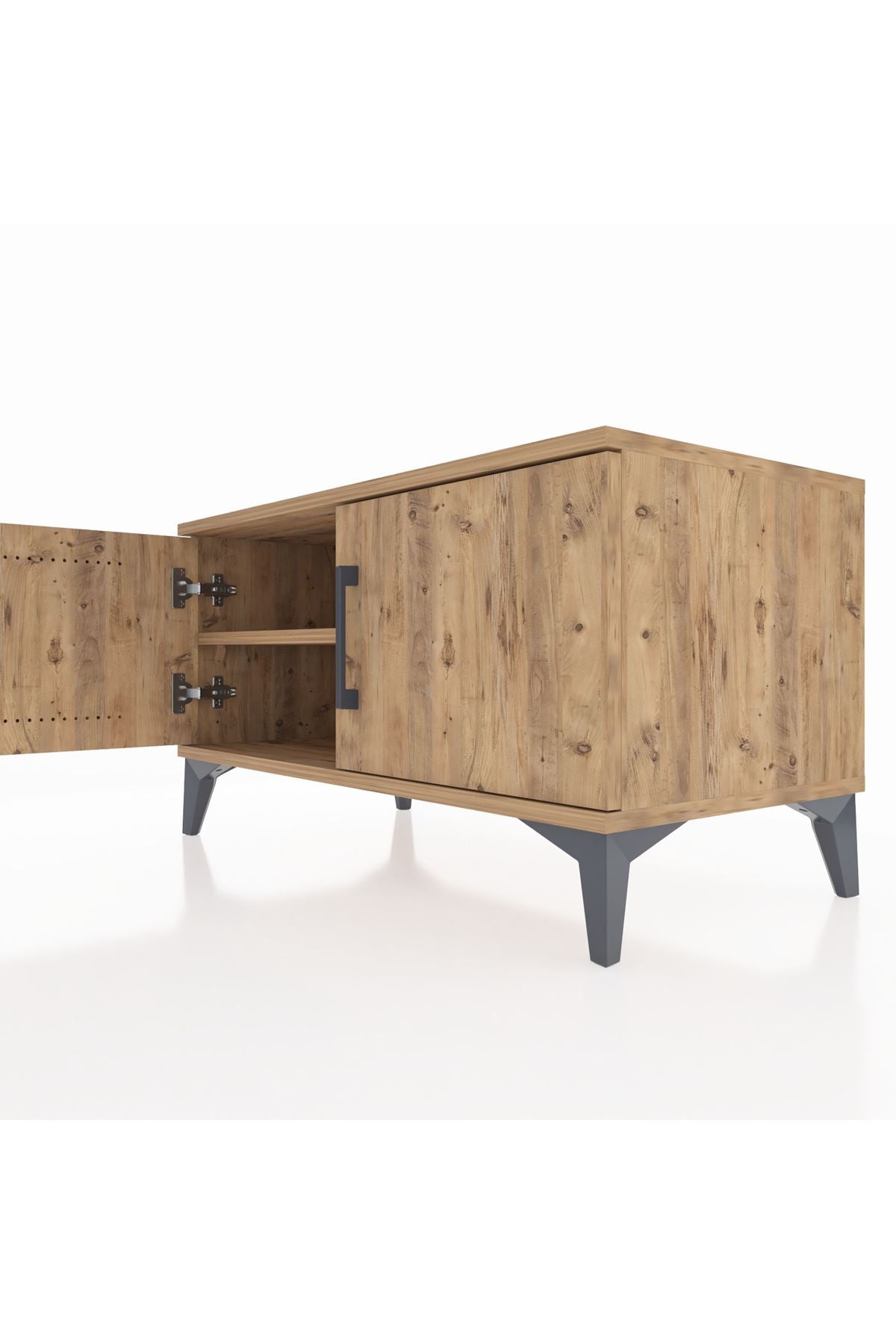 Hyperion Şifonyer Tek Raflı 2 Kapaklı 88x44x48 Çam-Çam