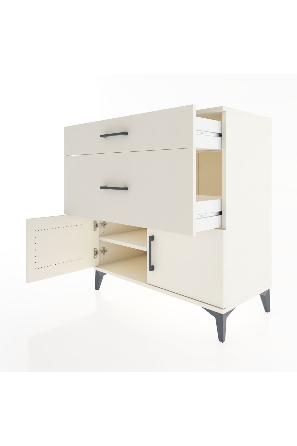 Hyperion Şifonyer Tek Raflı 2 Çekmeceli 2 Kapaklı 88x44x96 Aytaşı-Aytaşı