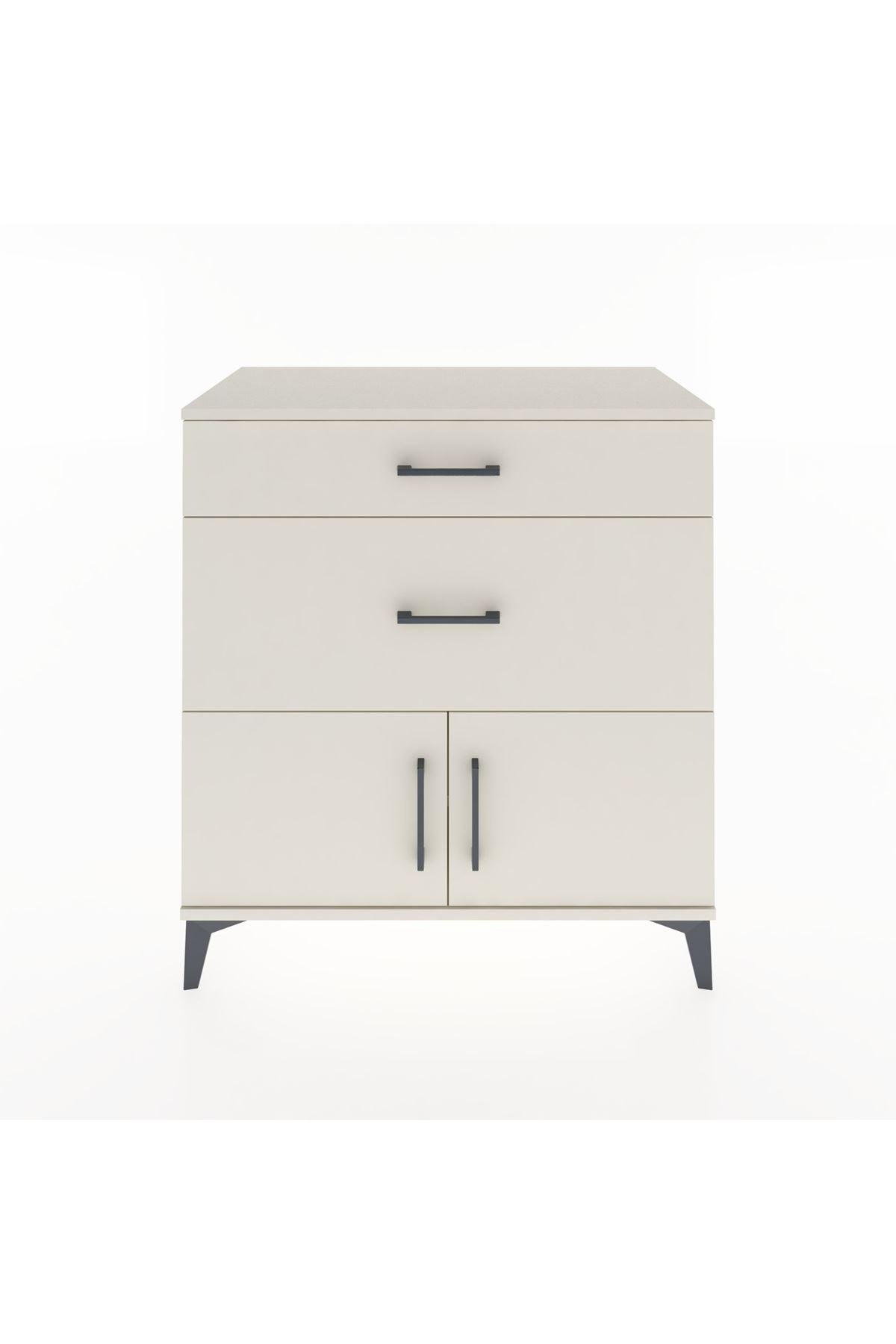 Hyperion Şifonyer Tek Raflı 2 Çekmeceli 2 Kapaklı 88x44x96 Aytaşı-Aytaşı