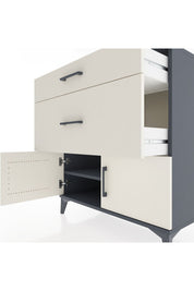 Hyperion Şifonyer Tek Raflı 2 Çekmeceli 2 Kapaklı 88x44x96 Antrasit-Aytaşı