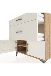 Hyperion Şifonyer Tek Raflı 2 Çekmeceli 2 Kapaklı 88x44x96 Çam-Aytaşı