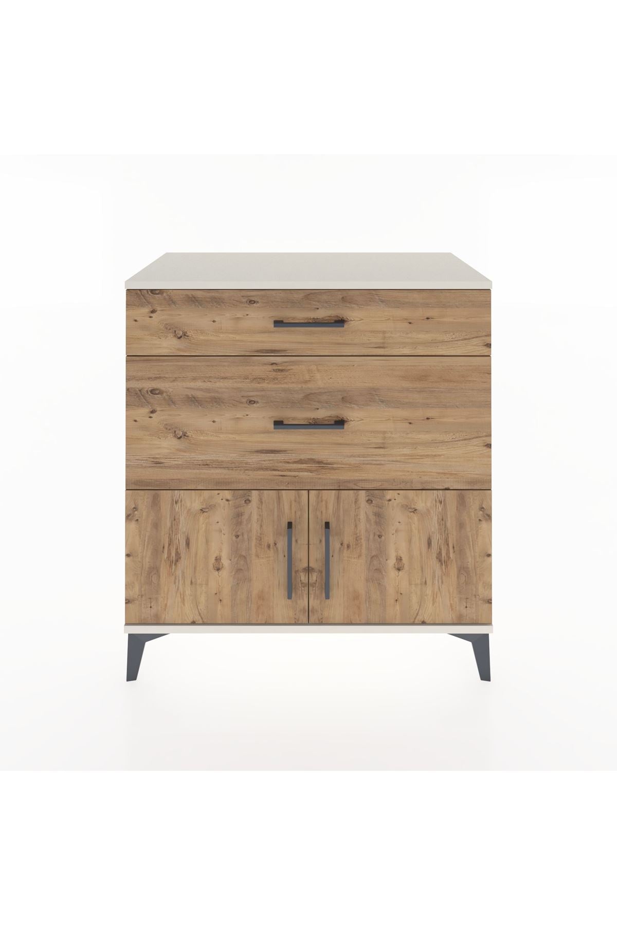 Hyperion Şifonyer 2 Çekmeceli 2 Kapaklı 88x44x96 Aytaşı-Çam